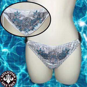 Sinful by affliction rhinestone chain bikini bottom